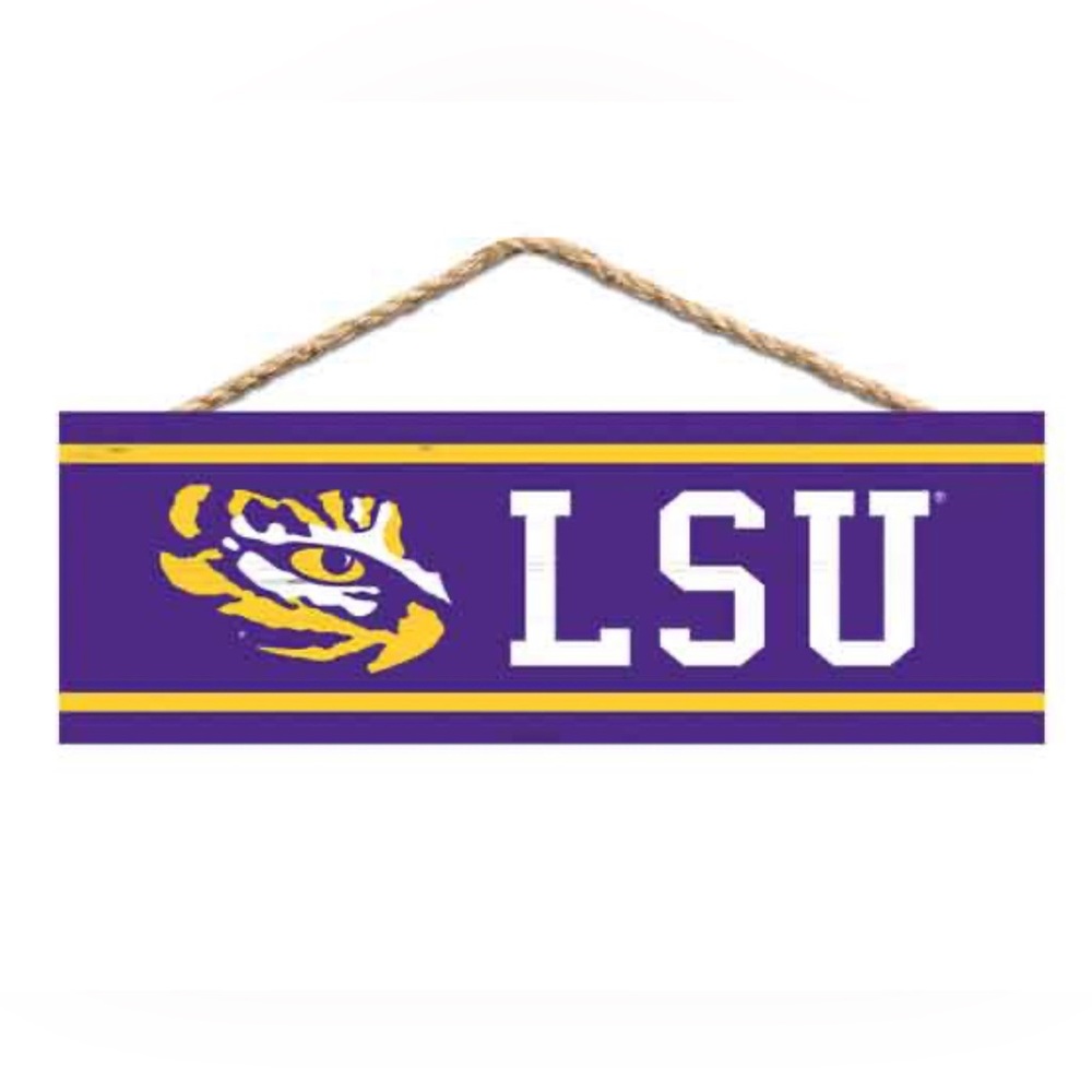 LSU Wooden Sign